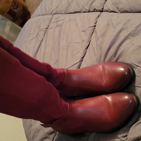 Burgundy Knee High Boots - Picture 3 of 6